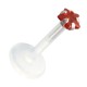 Piercing Medusa Stecker Bioflex Push-Fit Stern Rot