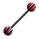 Langue Acrylique Bonbon Noir / Rouge