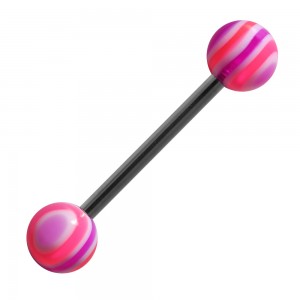 Pink/Purple Bonbon Acrylic Tongue Bar Ring