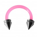 Ohr- / Tragus-Piercing Flexibel Rosa Hohlspitzen Stahl 316L