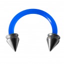 Ohr- / Tragus-Piercing Flexibel Dunkelblau Hohlspitzen Stahl 316L