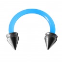 Ohr- / Tragus-Piercing Flexibel Hellblau Hohlspitzen Stahl 316L
