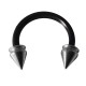 Ohr- / Tragus-Piercing Flexibel Schwarz Hohlspitzen Stahl 316L