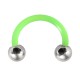 Ohr- / Tragus-Piercing Flexibel Grün Kugeln Stahl 316L
