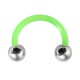 Piercing Tragus / Oreja Flexible Verde Bolas Acero 316L
