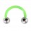 Ohr- / Tragus-Piercing Flexibel Gr&uuml;n Kugeln Stahl 316L