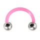 Ohr- / Tragus-Piercing Flexibel Rosa Kugeln Stahl 316L