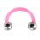 Ohr- / Tragus-Piercing Flexibel Rosa Kugeln Stahl 316L