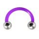 Ohr- / Tragus-Piercing Flexibel Lila Kugeln Stahl 316L