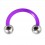 Piercing Tragus / Ohr Flexibel Lila Kugeln Stahl 316L