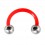 Red Flexi Tragus/Earlob Ring w/ 316L Steel Balls