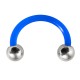 Piercing Tragus / Oreja Flexible Azul Oscuro Bolas Acero 316L