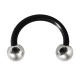 Ohr- / Tragus-Piercing Flexibel Schwarz Kugeln Stahl 316L