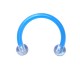 Tragus- / Septum-Piercing Bioplast Hellblau Kugeln