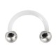 Ohr- / Tragus-Piercing Flexibel Weiß Kugeln Stahl 316L