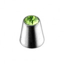 Piercing Only Cone with Light Green Strass