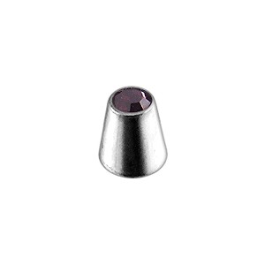 Einzelner Piercing-Kegel mit Lilanem Strass