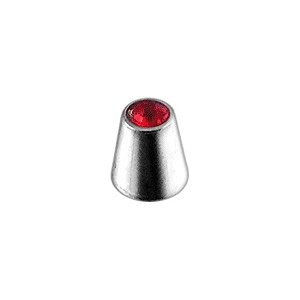 Einzelner Piercing-Kegel mit Rotem Strass