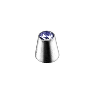 Einzelner Piercing-Kegel mit Hellblauem Strass