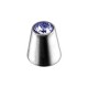 Einzelner Piercing-Kegel mit Hellblauem Strass