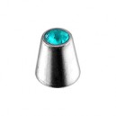 Piercing Only Cone with Turquoise Strass