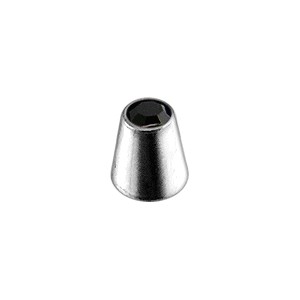 Einzelner Piercing-Kegel mit Schwarzem Strass