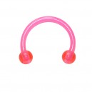 Tragus- / Septum-Piercing Bioplast Rosa Kugeln