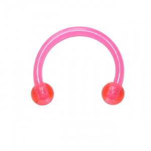 Tragus- / Septum-Piercing Bioplast Rosa Kugeln