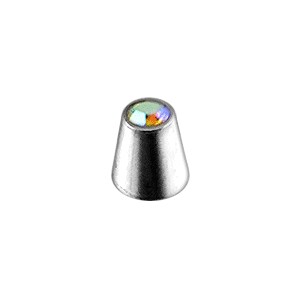 Einzelner Piercing-Kegel mit Mehrfarbigem Strass