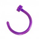 Purple Anodized 316L Surgical Steel Hoop Nose Ring w/ Cylinder