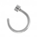 Metallized 316L Surgical Steel Hoop Nose Ring w/ Cylinder