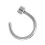 Metallized 316L Surgical Steel Hood Nose Open Ring w/ Cylinder
