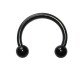 Tragus- / Septum-Piercing Bioplast Blackline Schwarz Kugeln