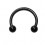 Tragus- / Septum-Piercing Bioplast Blackline Schwarz Kugeln