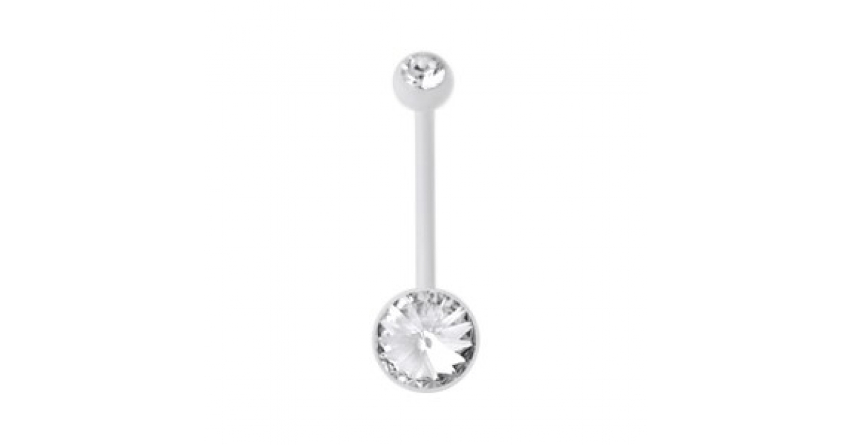 Piercing Barbell Flexible En Acrylique Blanc 16 Mm | En Stock! | Seizmont
