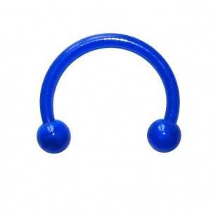 Tragus- / Septum-Piercing Bioplast Dunkelblau Kugeln