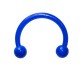 Tragus- / Septum-Piercing Bioplast Dunkelblau Kugeln