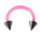 Ohr- / Tragus-Piercing Flexibel Rosa Zwei Sptizen Stahl 316L