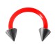 Ohr- / Tragus-Piercing Flexibel Rot Zwei Sptizen Stahl 316L