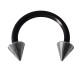 Ohr- / Tragus-Piercing Flexibel Schwarz Zwei Sptizen Stahl 316L