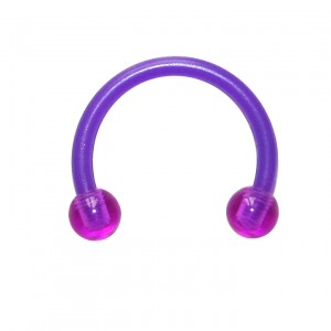 Tragus- / Septum-Piercing Bioplast Lila Kugeln