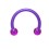 Tragus- / Septum-Piercing Bioplast Lila Kugeln