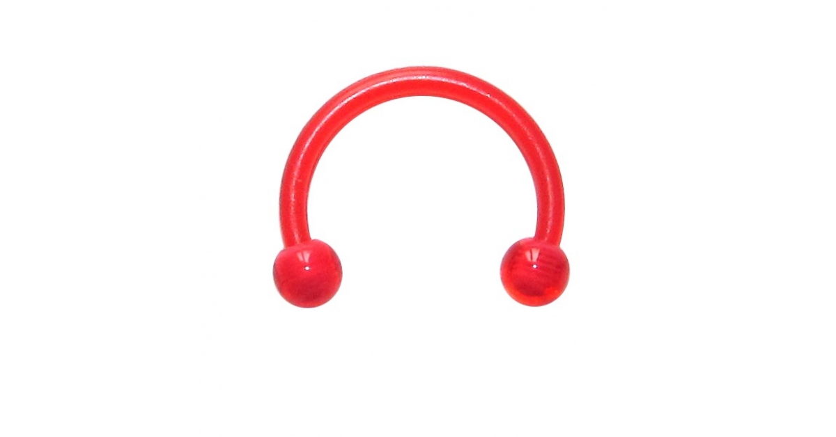 Red Bioplast Tragus Septum Ring W Balls Votre Piercing