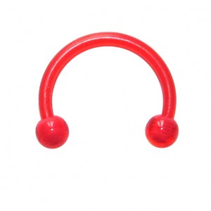 Tragus- / Septum-Piercing Bioplast Rot Kugeln
