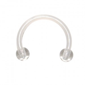 Tragus- / Septum-Piercing Bioplast Weiß Kugeln