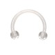 Tragus- / Septum-Piercing Bioplast Weiß Kugeln