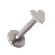 Lippen- / Labret-Piercing Push-Fit Stahl 316L Hertz Flach