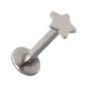 Labret / Lèvre Push-Fit Acier 316L Etoile Plate