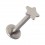 Lippen- / Labret-Piercing Push-Fit Stahl 316L Stern Flach