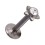 Tragus- / Labret-Piercing Push-Fit Stahl 316L Strassstein Stern Wei&szlig;
